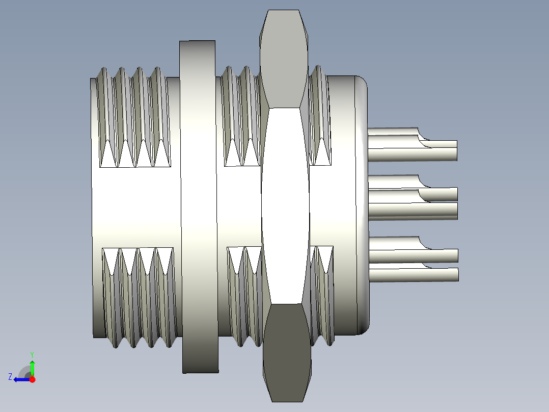 航空插头(7)右视图