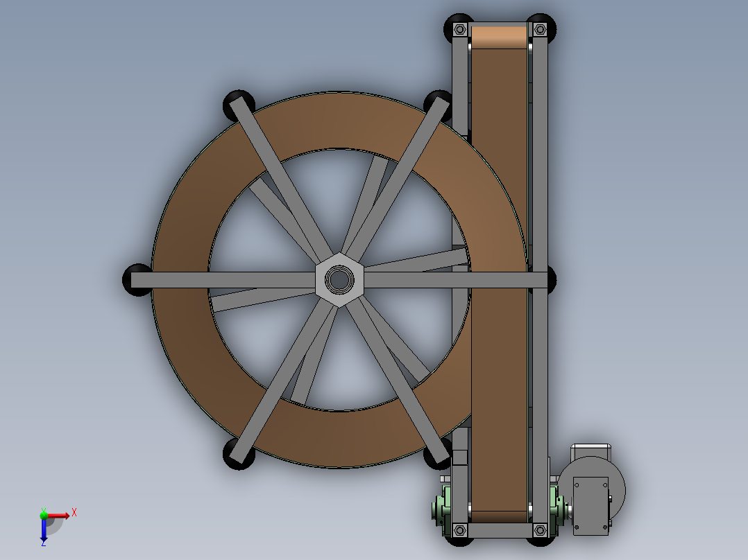 网带螺旋机sw16可编辑俯视图