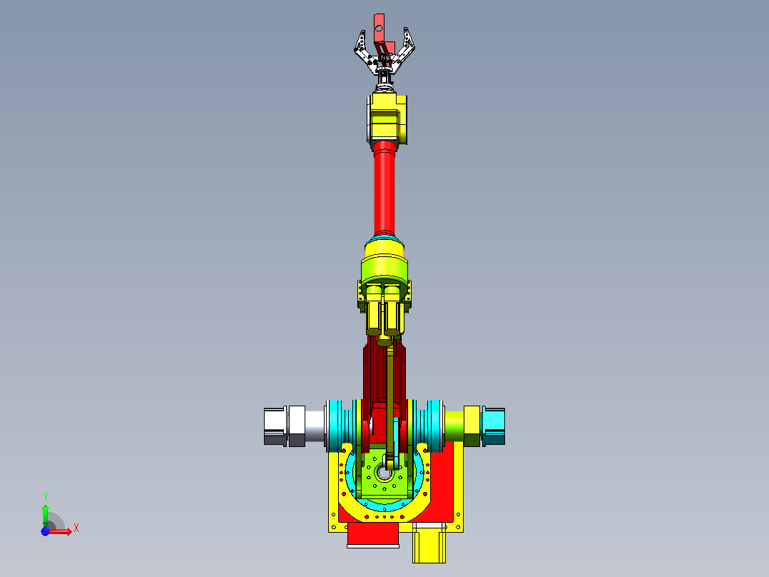 抓取搬运机械手机械臂sw21可编辑前视图