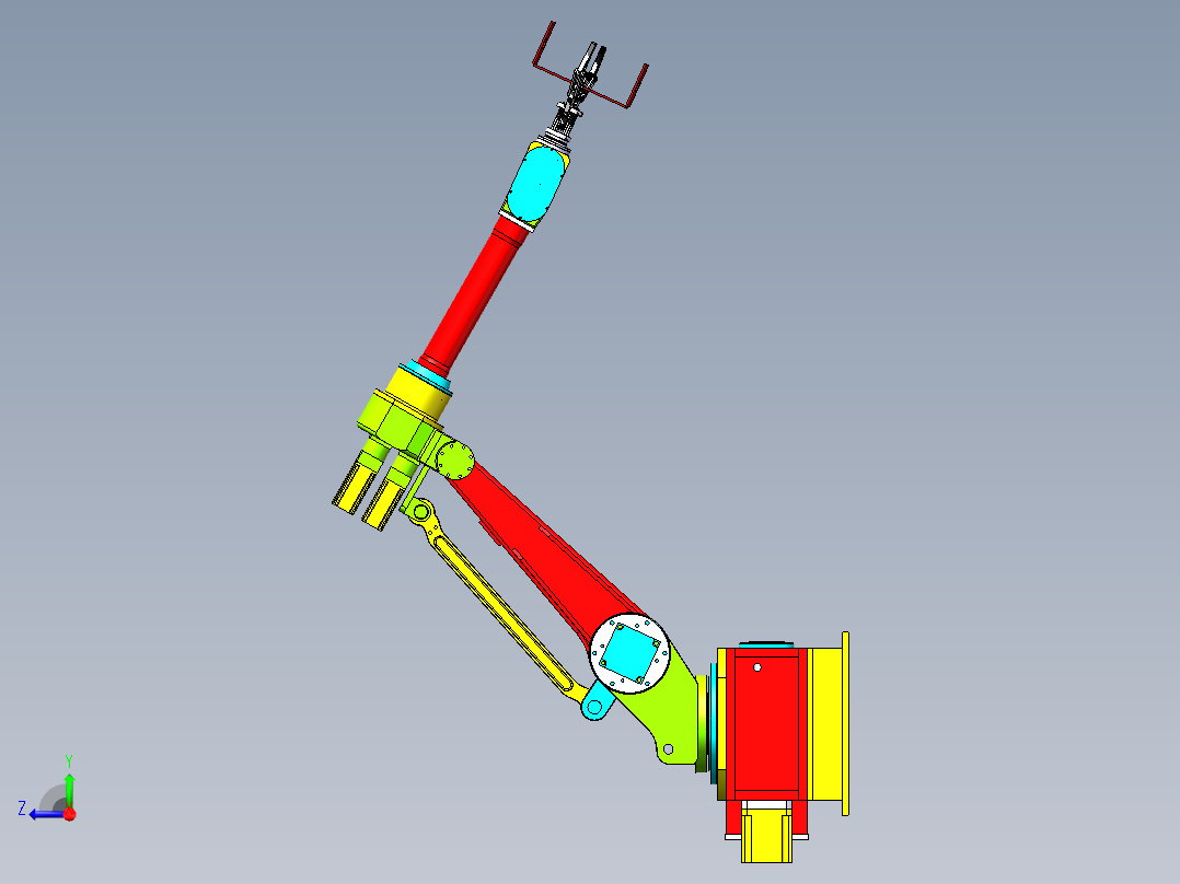 抓取搬运机械手机械臂sw21可编辑右视图