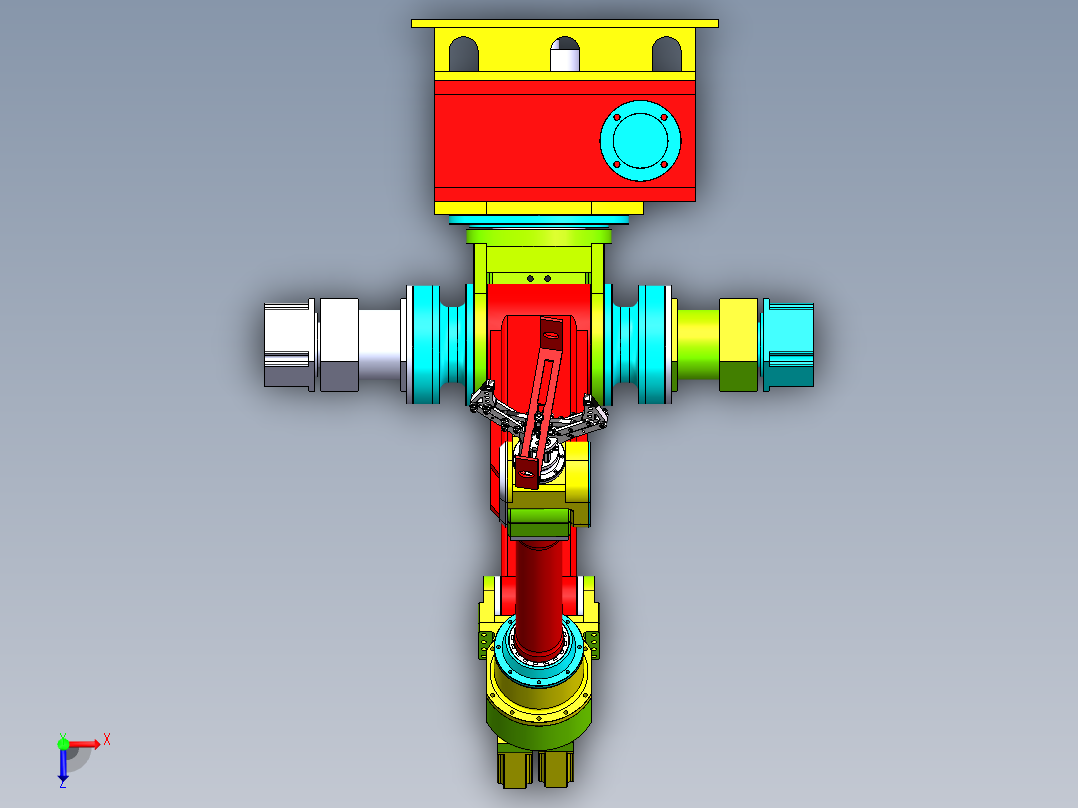 抓取搬运机械手机械臂sw21可编辑俯视图