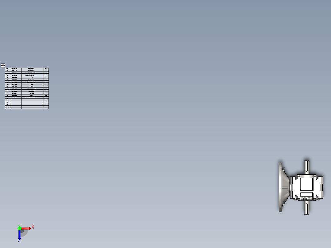 蜗轮蜗杆齿轮箱3D图纸 solidworks设计 附STEP IGS俯视图