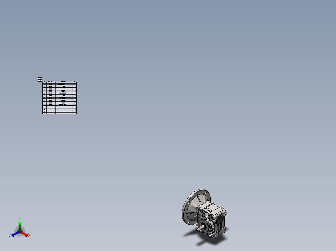 蜗轮蜗杆齿轮箱3D图纸 solidworks设计 附STEP IGS正等轴测图