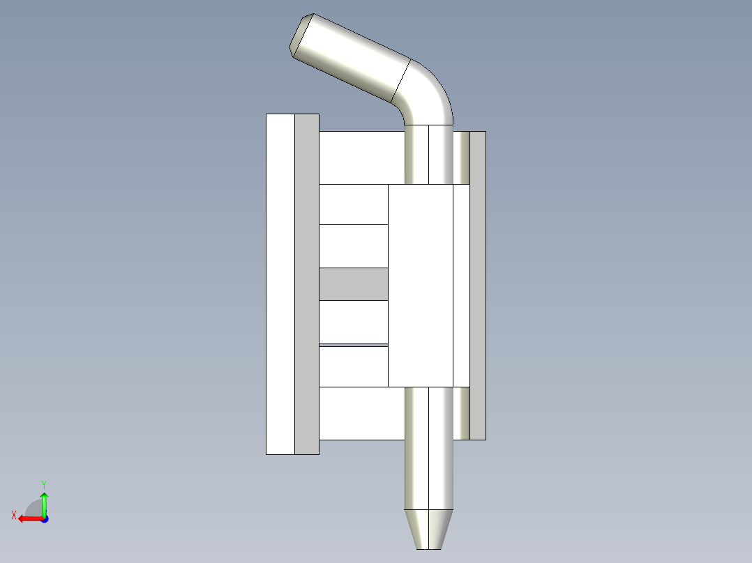 梢型鉸鏈(C)PLH-3D多系列多零件图纸模型后视图