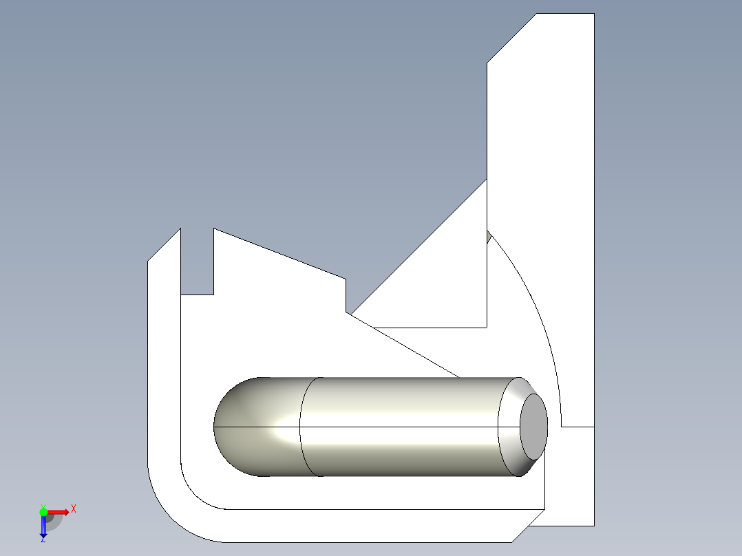 梢型鉸鏈(C)PLH-3D多系列多零件图纸模型俯视图