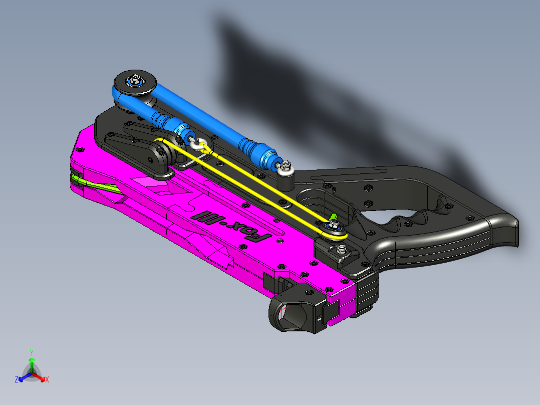 弹弓手枪正等轴测图