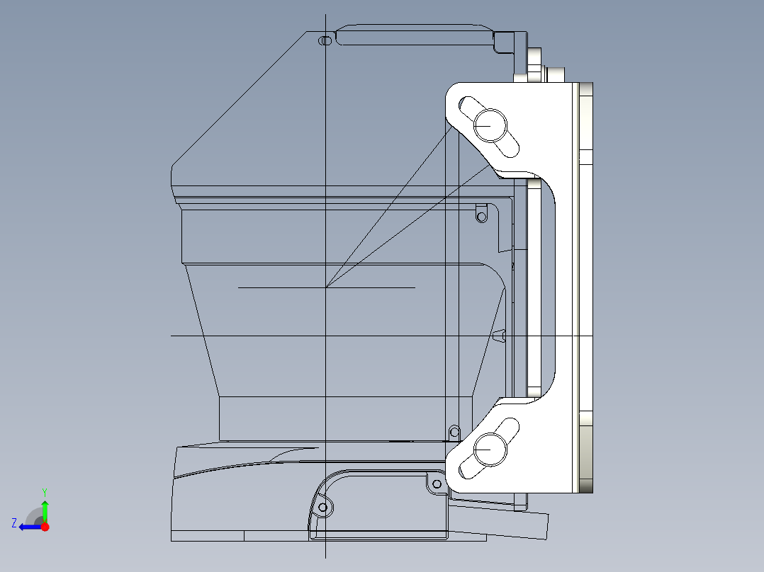 基恩士OP-86937_kc图纸模型右视图