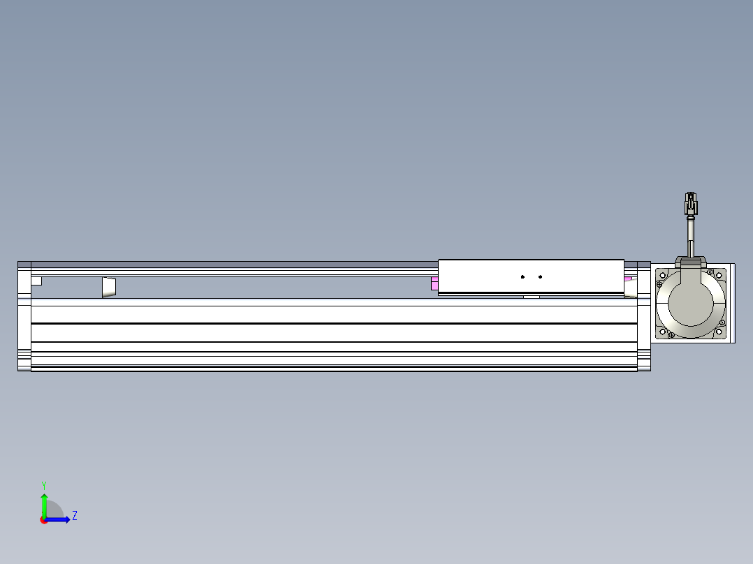 东锦同步带传动-直线滑台模组DH210B-L150-S350-BL-P750W-C3左视图