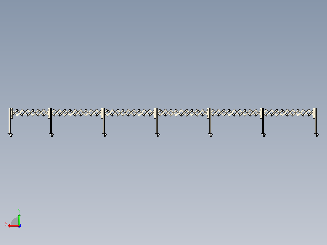 柔性滚筒输送机flexible-roller-conveyor-stp后视图