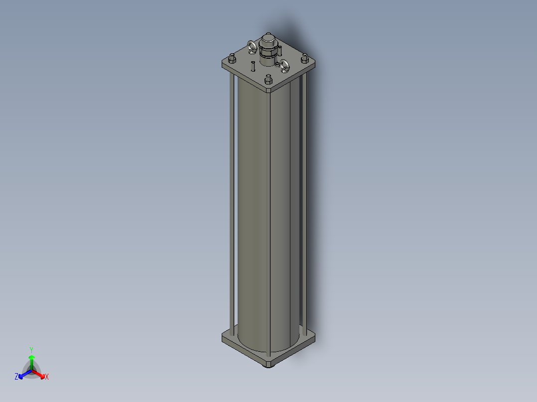 碟管式120公斤高压膜 DTRO模型正等轴测图