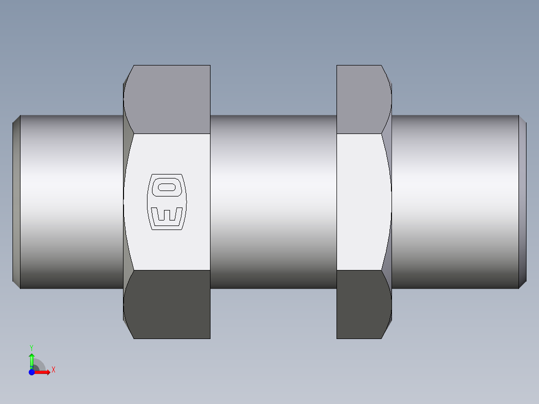 卡套式工业通用硬管接头EO_Bulkhead_union_SV14SOMD71前视图