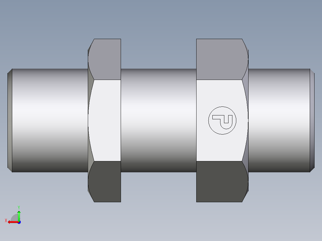 卡套式工业通用硬管接头EO_Bulkhead_union_SV14SOMD71后视图