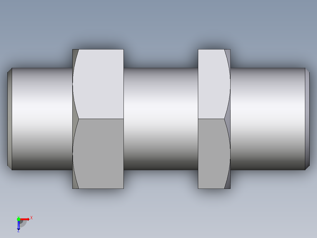 卡套式工业通用硬管接头EO_Bulkhead_union_SV14SOMD71俯视图