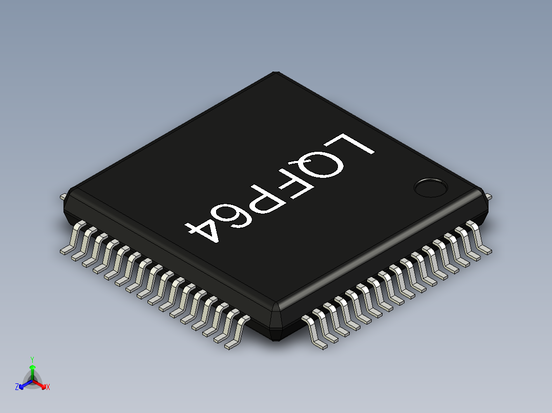 元器件<span style='color: red'>3D</span>封装LQFP-64-182