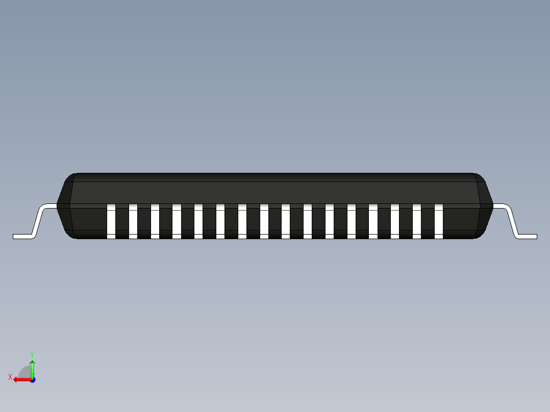 元器件3D封装LQFP-64-182后视图