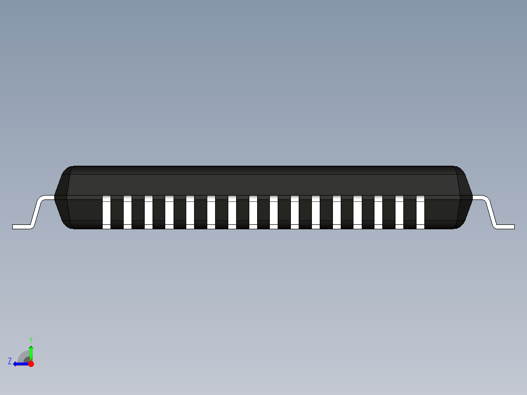 元器件3D封装LQFP-64-182右视图