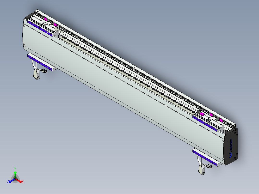 威洛博VL系列直线电机模组-2VL17E2-S850正等轴测图