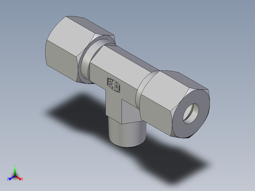 卡套式工业通用硬管接头EO_Male_stud_run_tee_TE08SRCF