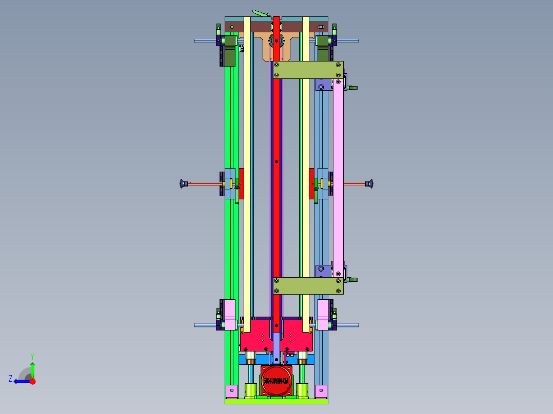 上料小型电动升降平台右视图