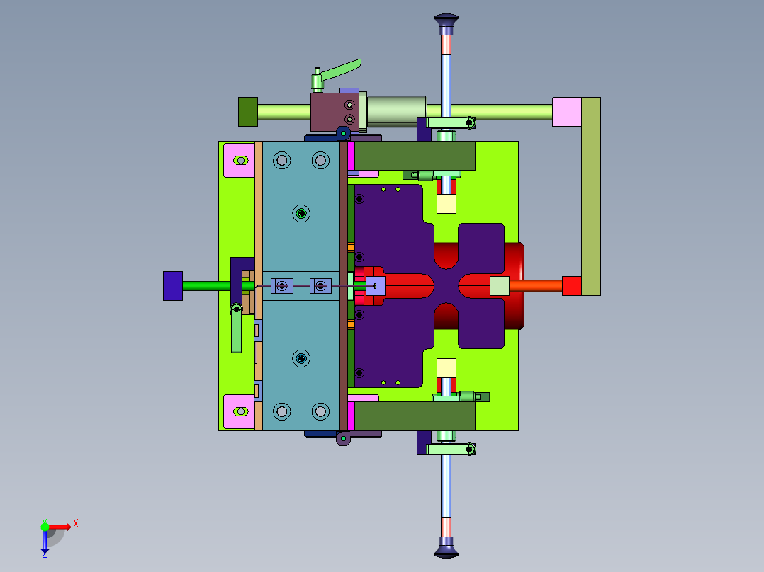 上料小型电动升降平台俯视图