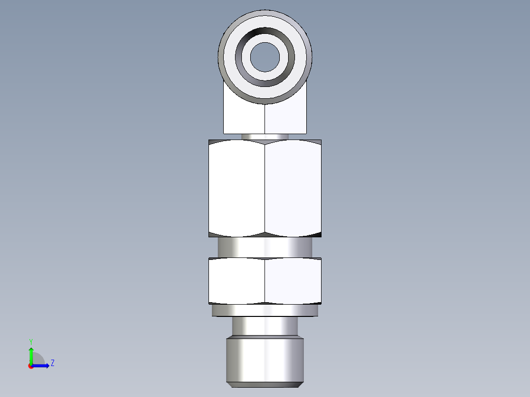 卡套式工业通用硬管接头EO_Assembled_adjustable_standpipe_branch_tee_EVT08SROMD71左视图