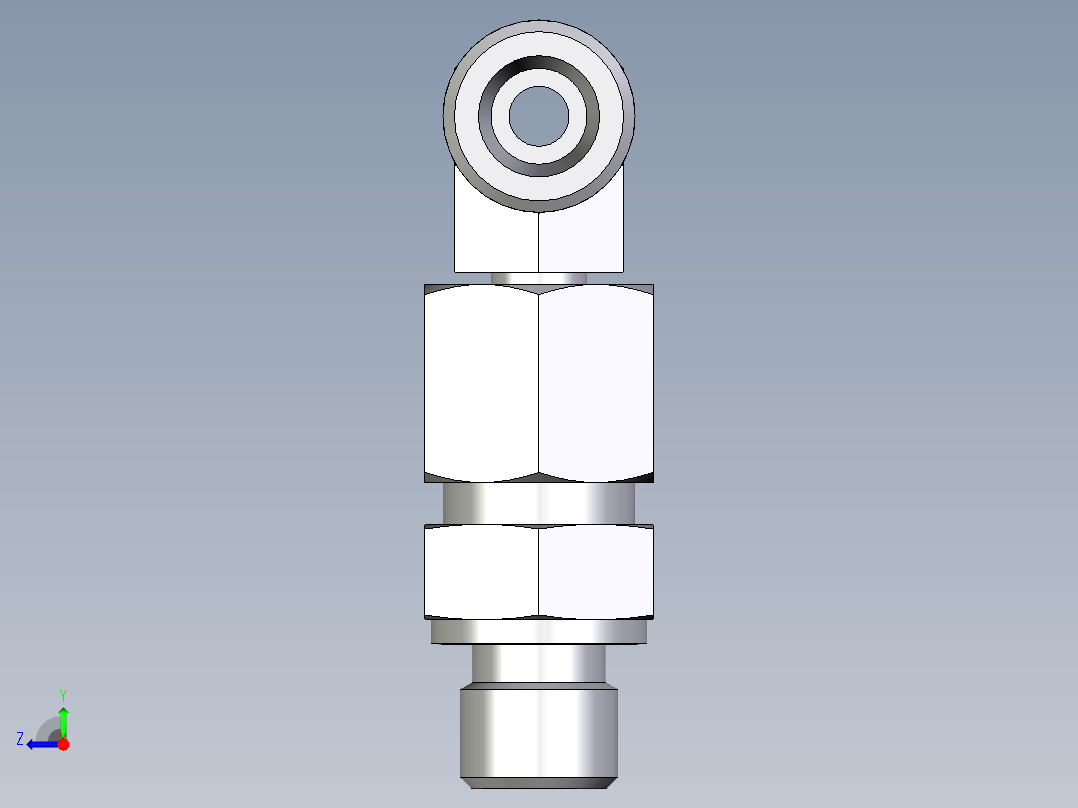 卡套式工业通用硬管接头EO_Assembled_adjustable_standpipe_branch_tee_EVT08SROMD71右视图