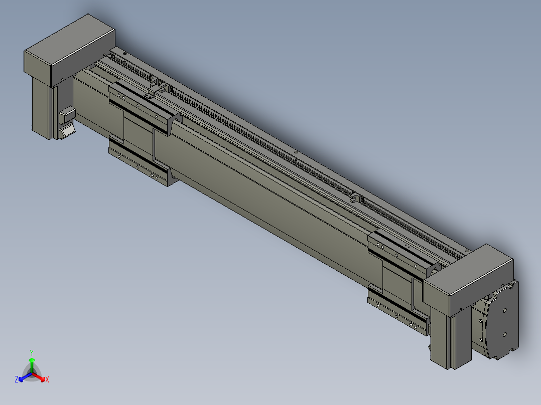 威洛博双电机滑台-VBF14S2-L50-S450-BU-P40-C6正等轴测图