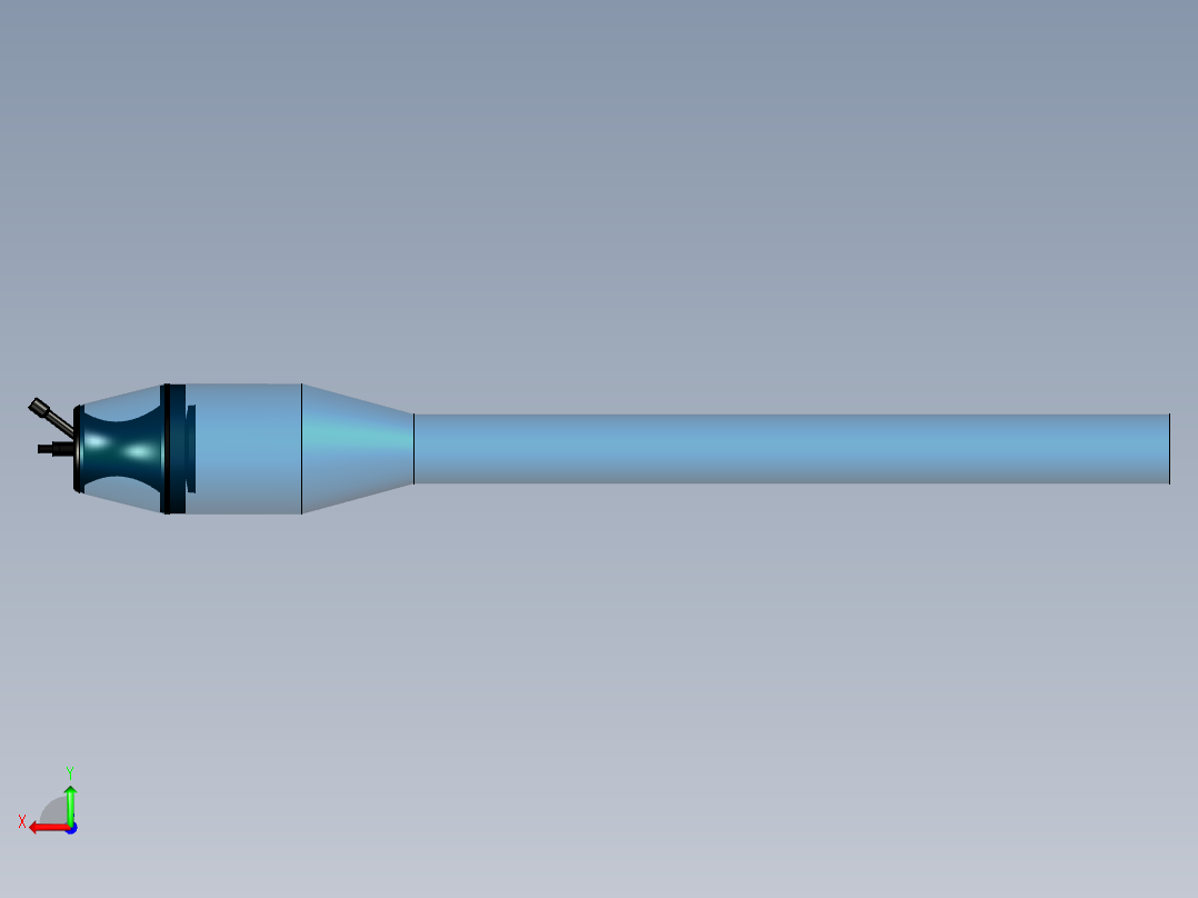 脉冲喷气发动机后视图