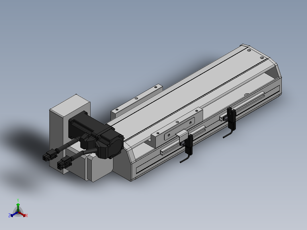 精密模组MT100-L78-100-LU-M10-C4正等轴测图