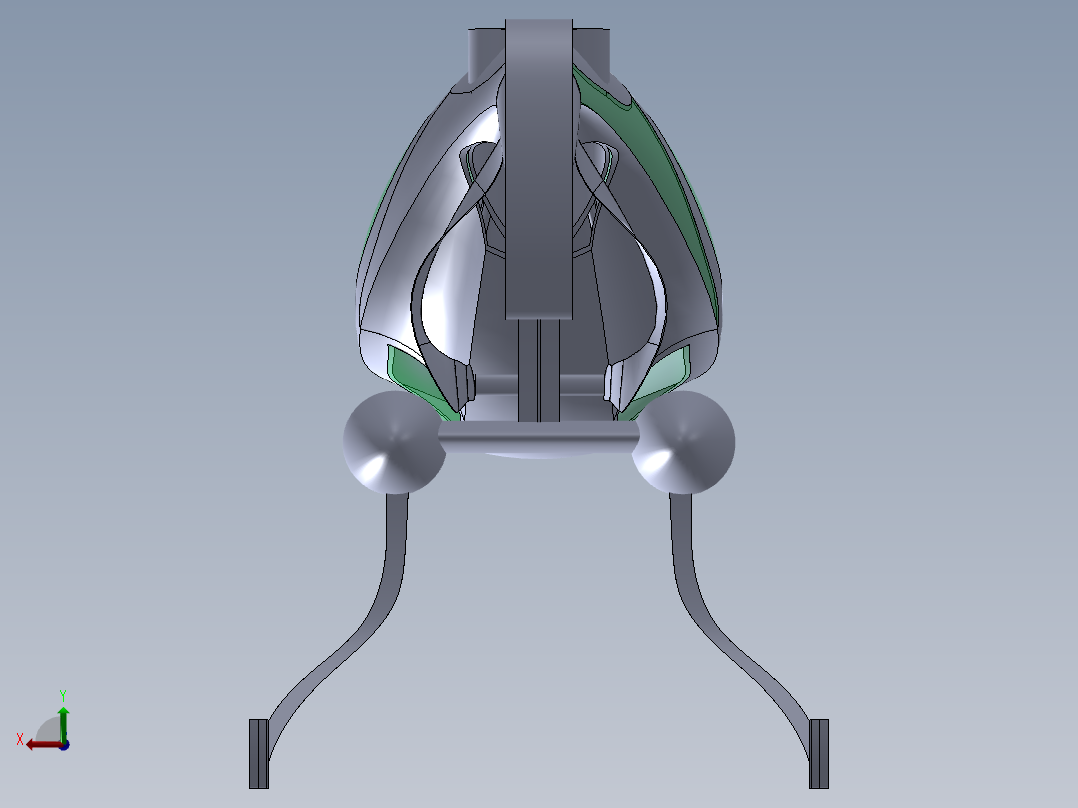 概念直升飞机后视图