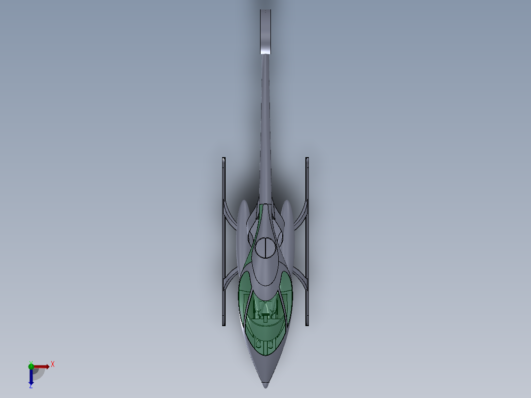 概念直升飞机俯视图