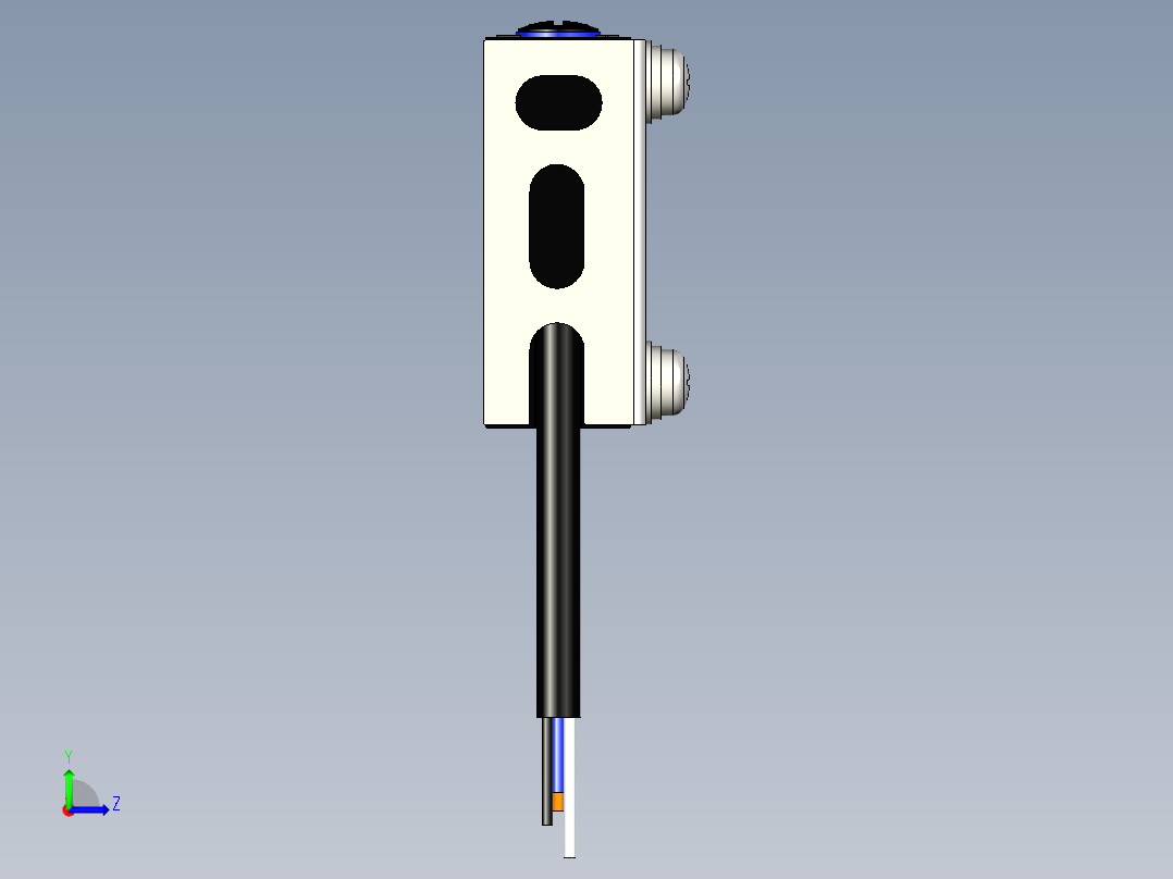 GTB6-DC30方形光电开关背景抑制红外传感器限位感应开关左视图
