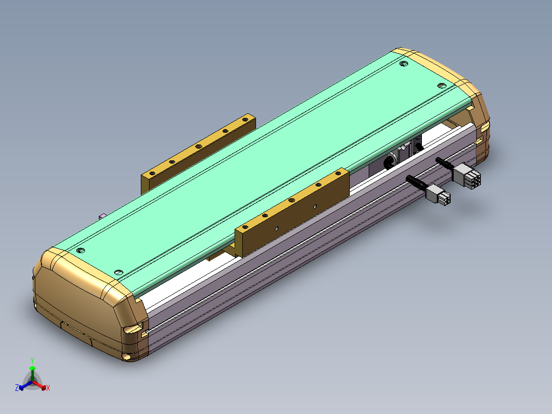 MTH丝杆半封闭模组MTH14-M-200W正等轴测图