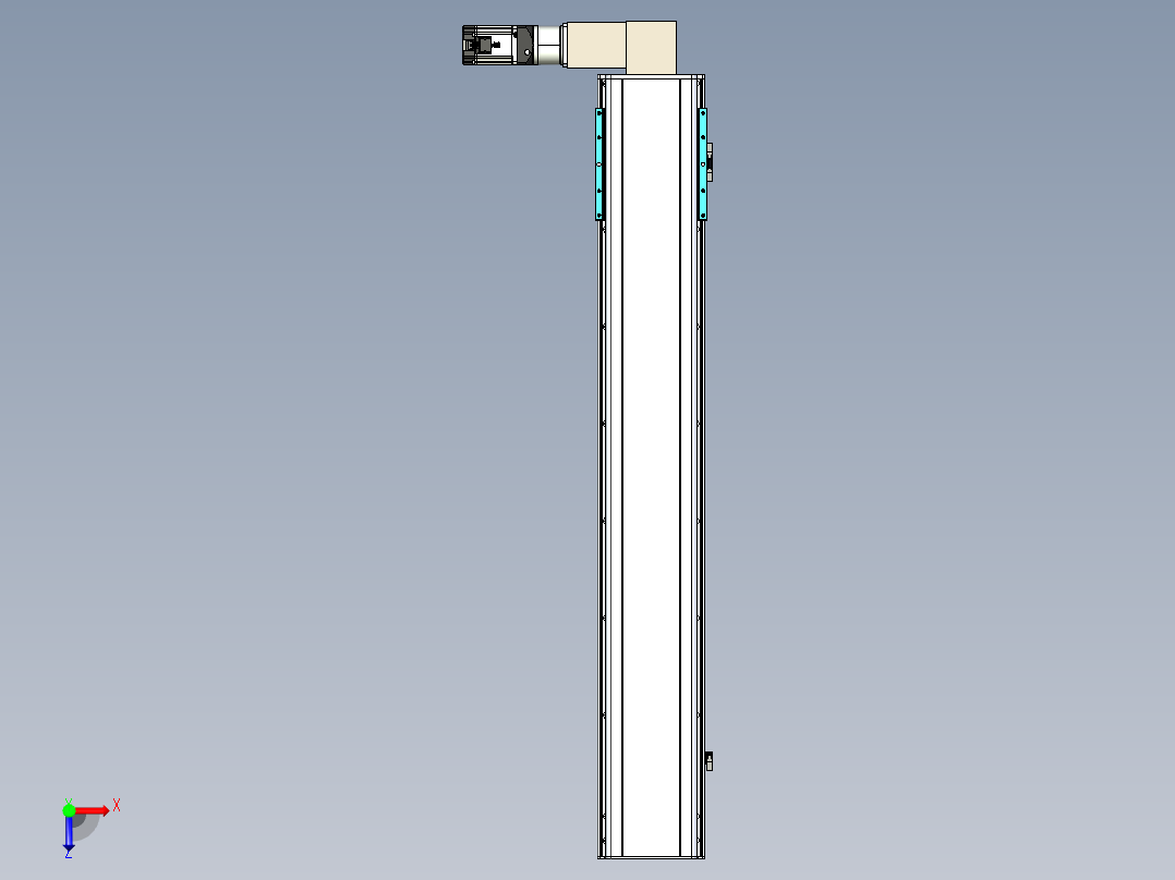 同步带滑台-半封闭B22-L100-C-S1200-L-P75-D3-N5俯视图