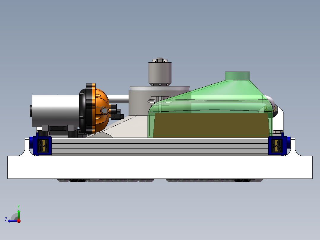 负压吸附式擦玻璃机器人右视图