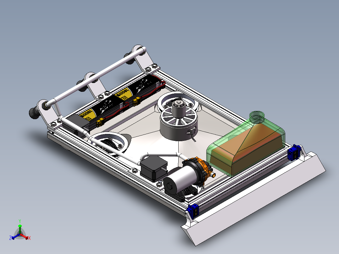 负压吸附式擦玻璃机器人正等轴测图