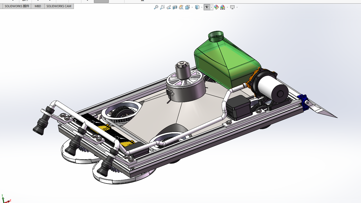 负压吸附式擦玻璃机器人