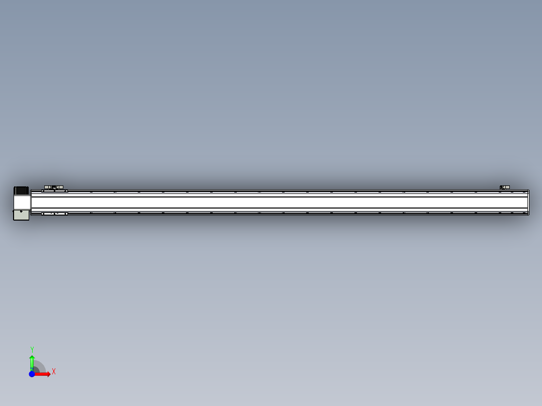 同步带滑台-半封闭B10H-L45-S1850-LD-P40-D3前视图