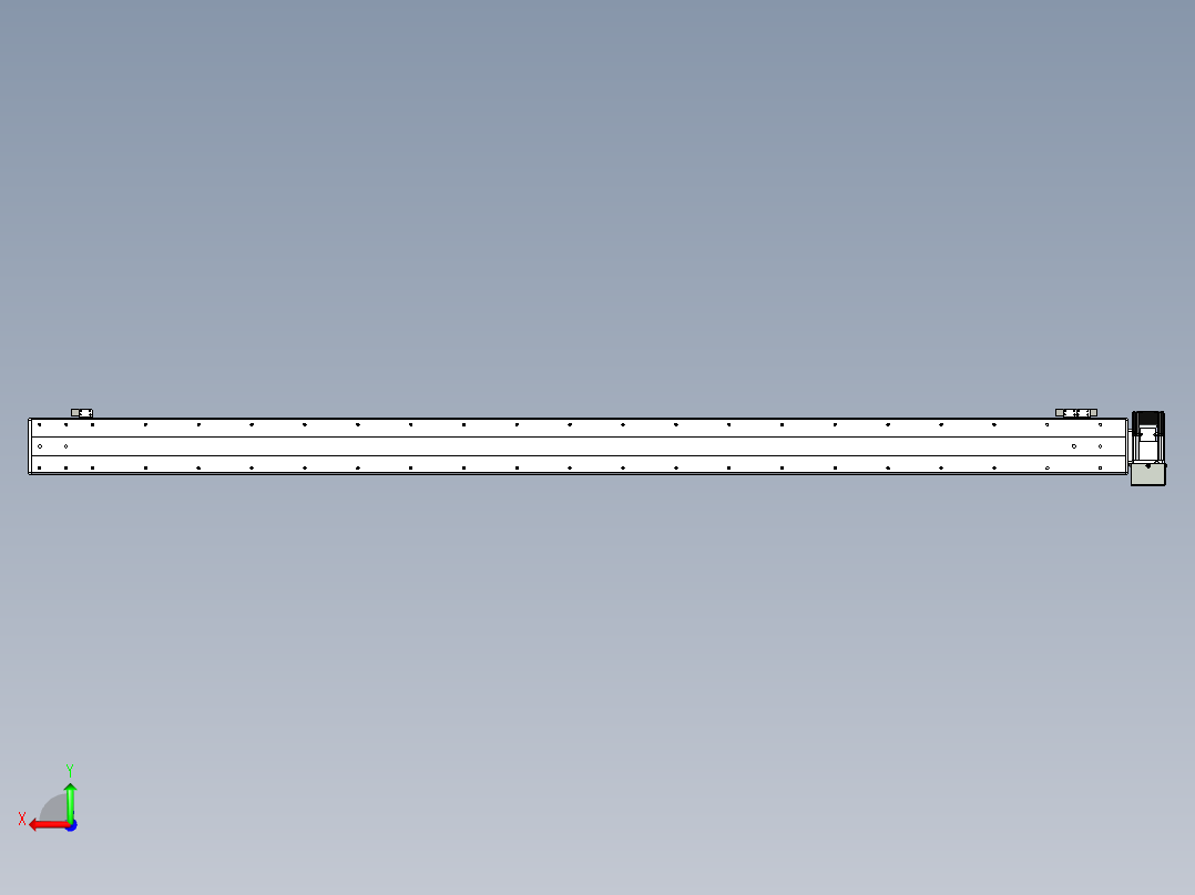 同步带滑台-半封闭B10H-L45-S1850-LD-P40-D3后视图