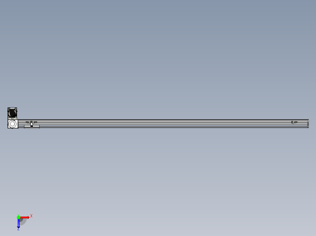同步带滑台-半封闭B10H-L45-S1850-LD-P40-D3俯视图