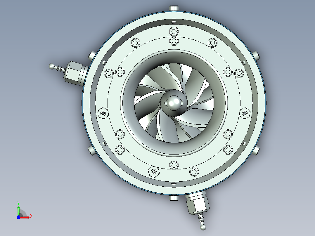 喷气发动机前视图