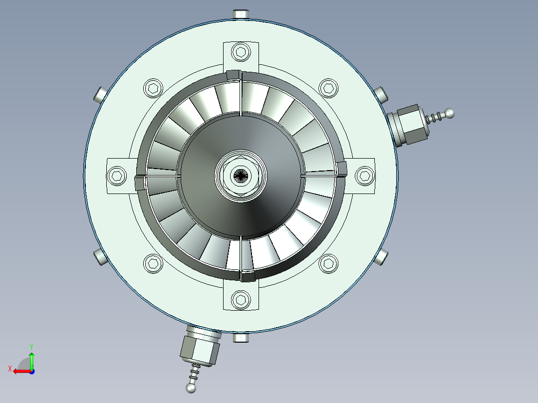 喷气发动机后视图