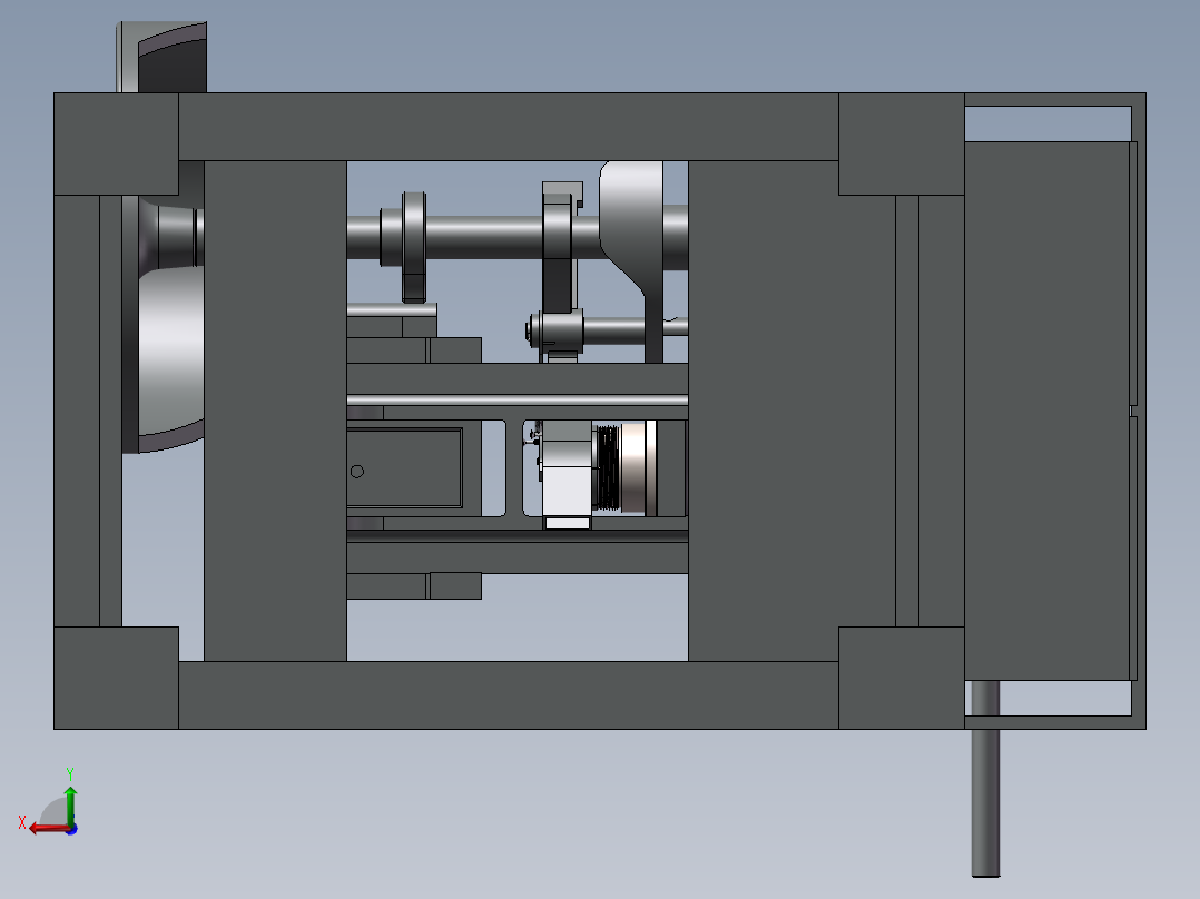 自动机床后视图