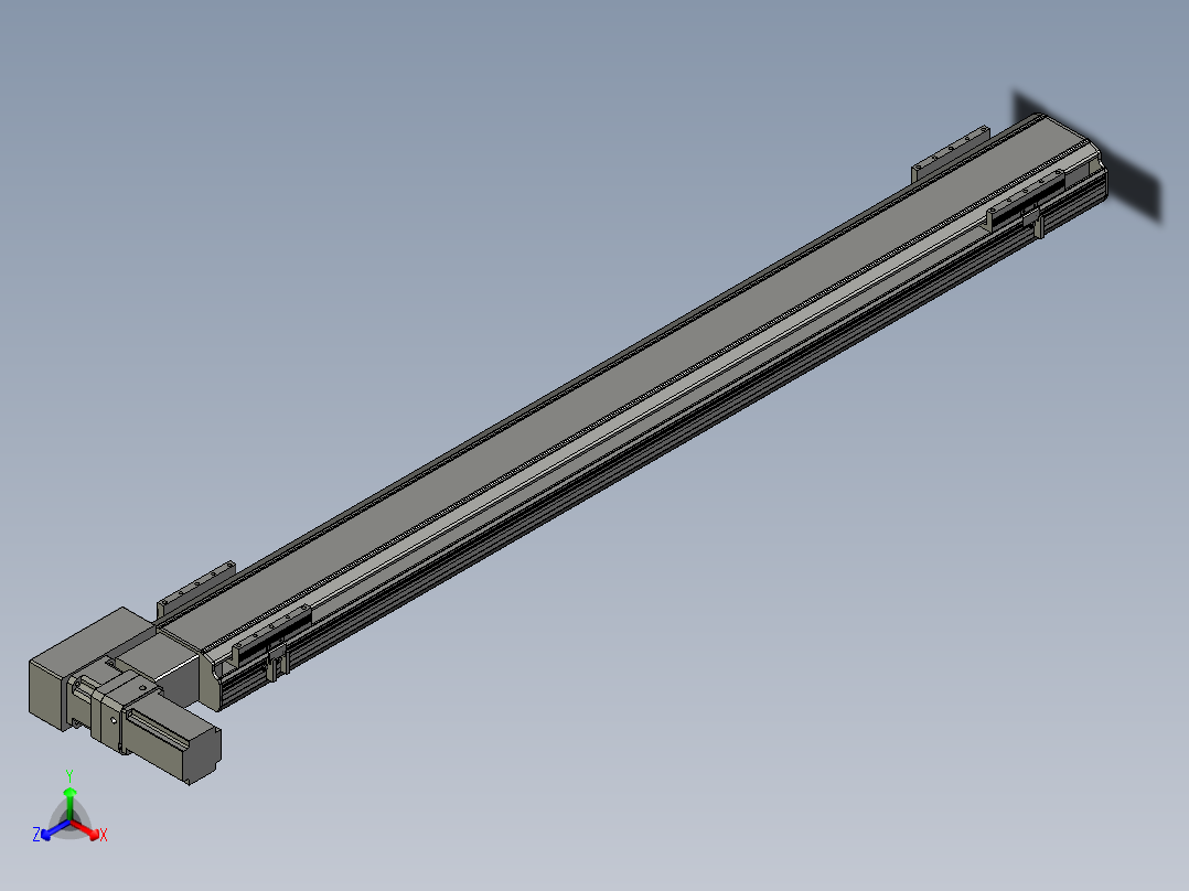 直线模组LHB17-L40-S1550-BL设计图纸正等轴测图