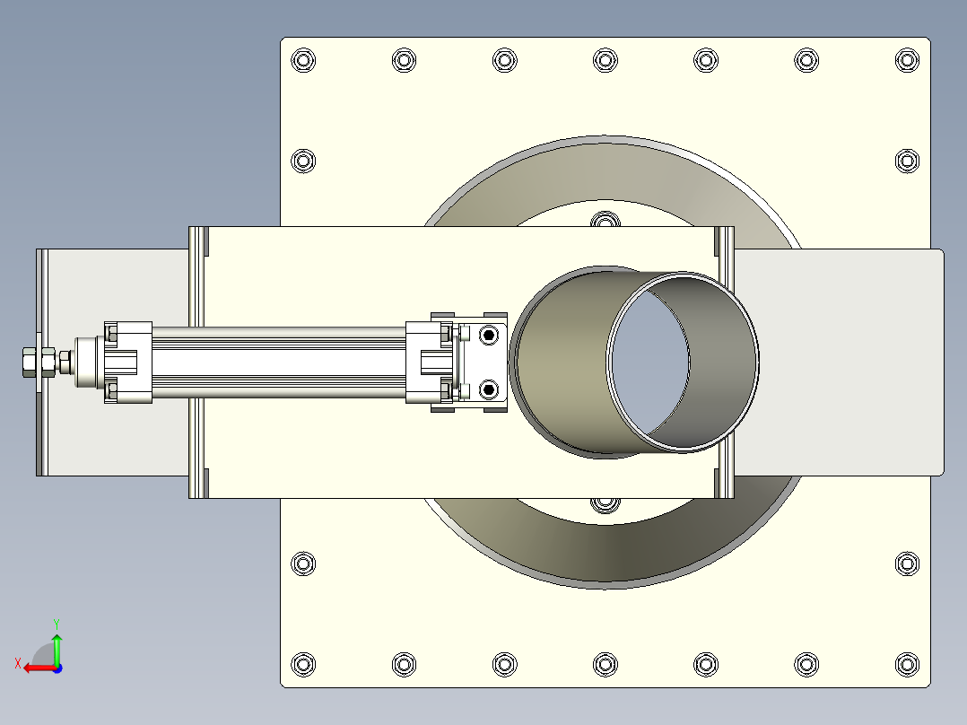 气动滑动水箱后视图