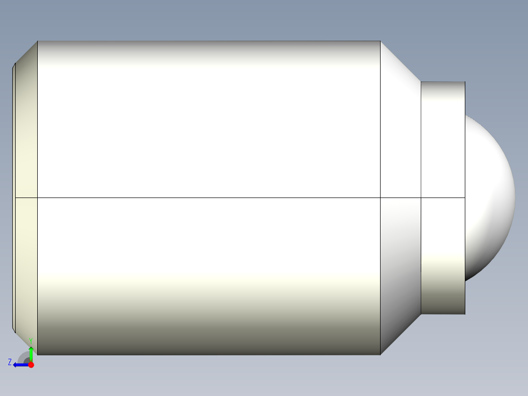 全圓定位珠螺絲2272-3D多系列多零件图纸模型右视图
