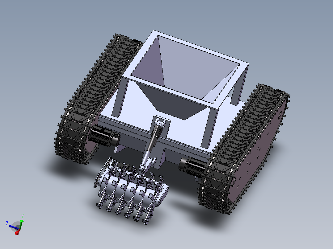履带式农用底盘设计含三维+二维+说明