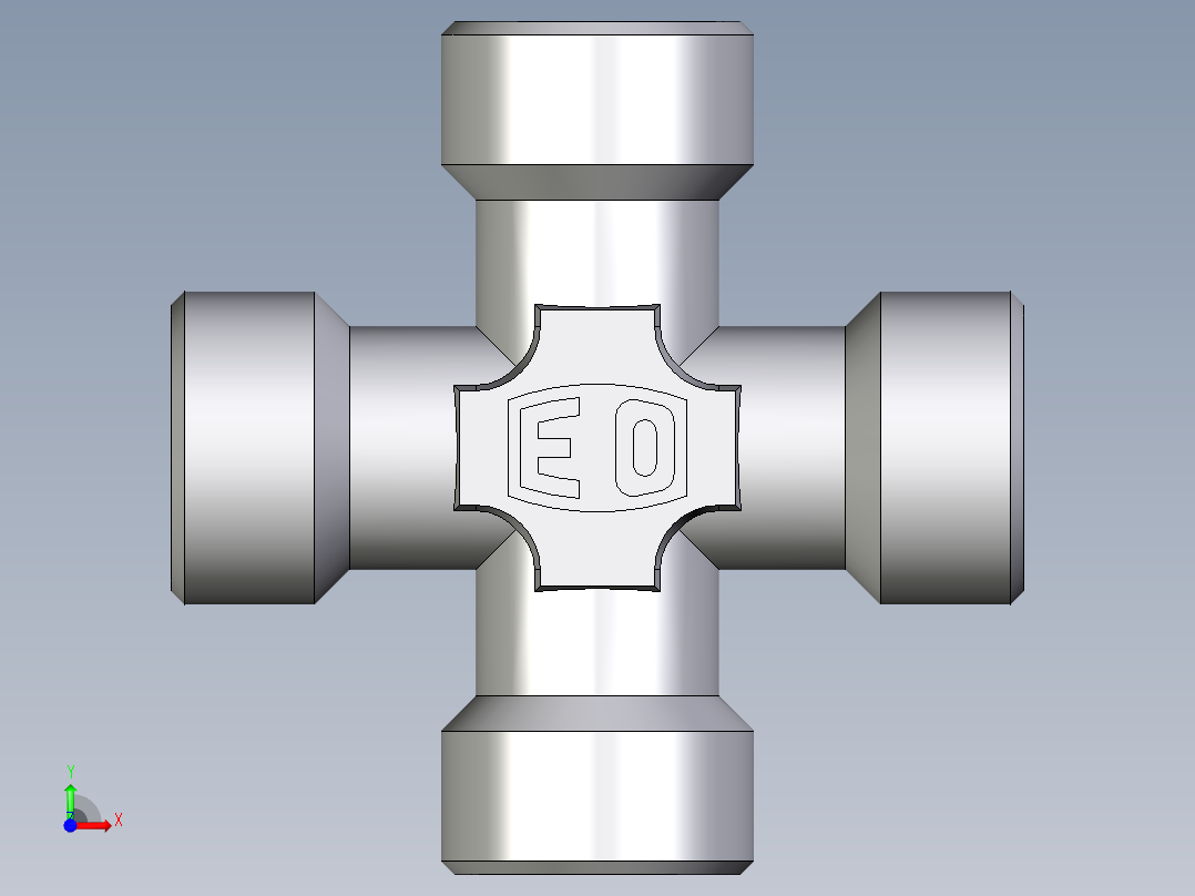 卡套式工业通用硬管接头EO_Union_cross_K14SCFX前视图