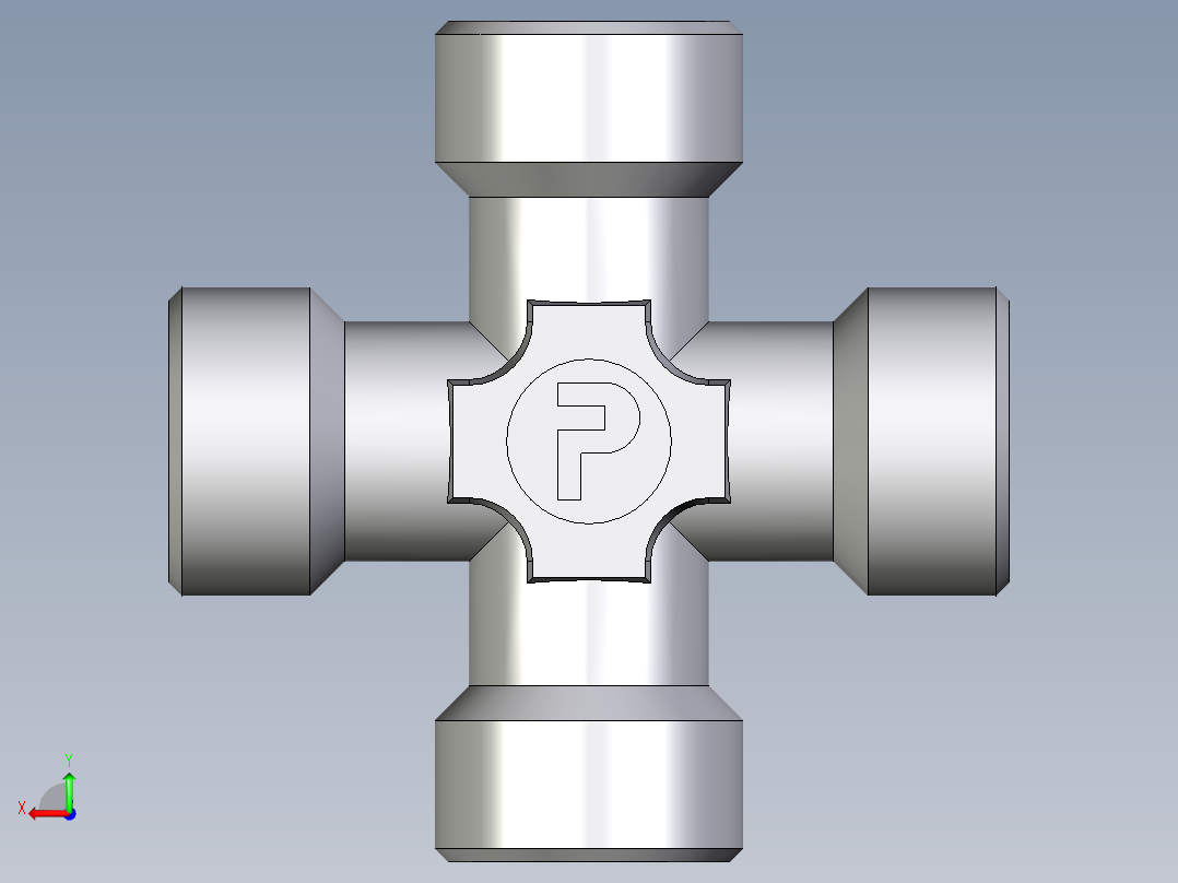 卡套式工业通用硬管接头EO_Union_cross_K14SCFX后视图
