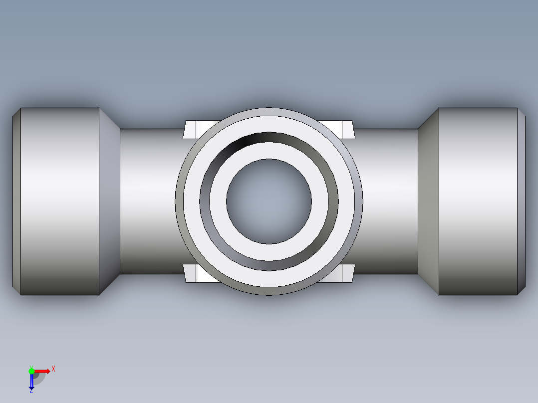 卡套式工业通用硬管接头EO_Union_cross_K14SCFX俯视图